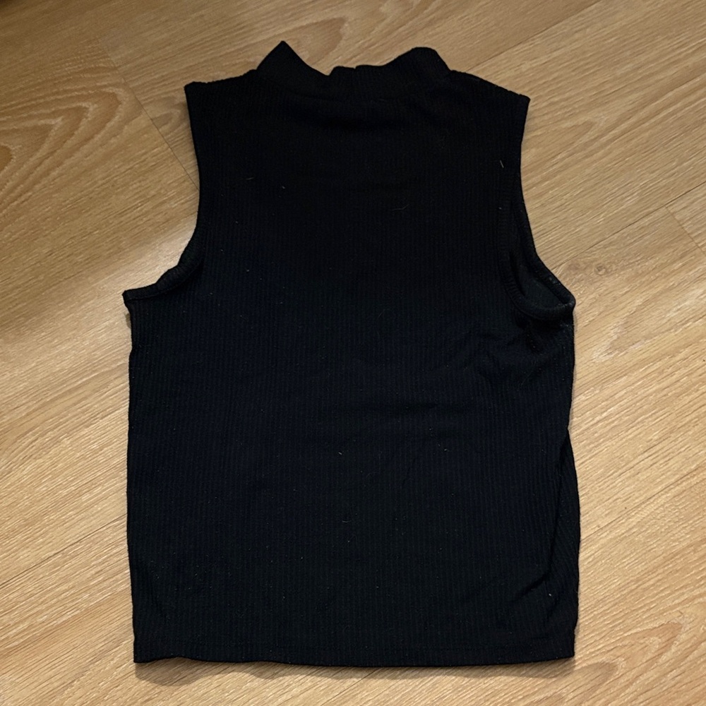 black turtleneck tank top